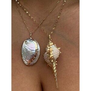 Ocean Jewelry Gift for Women, Seashell Necklace, Two Piece Beach Jewelry Set